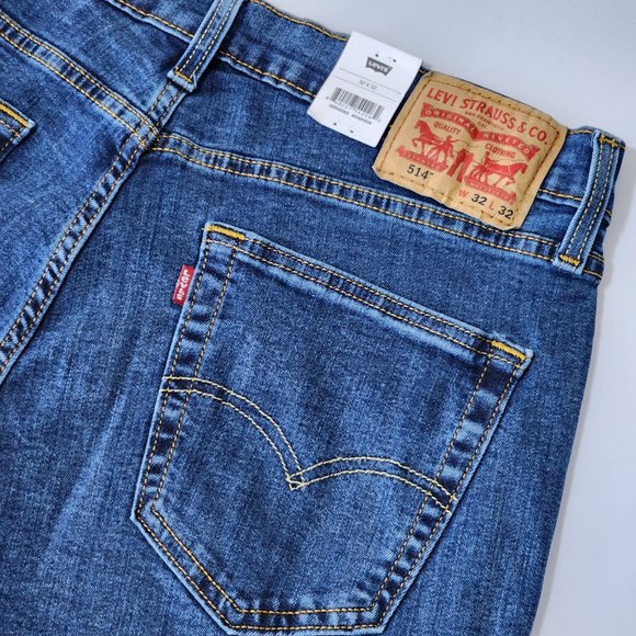 NWT Levi’s 514 Straight Jeans Mens 32x32  Blue Medium Wash - Picture 4 of 6